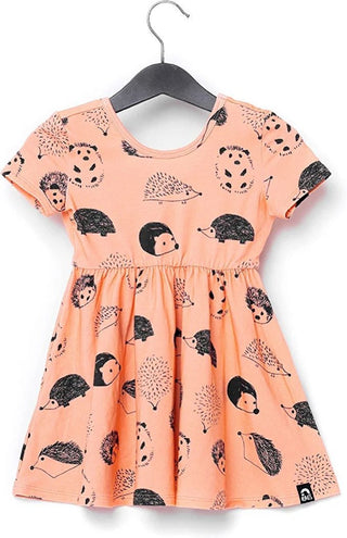 Vestido infantil de manga curta RAGS Apparel, rosa, tamanho 3 anos