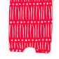 Macacão infantil Rag manga curta com bolso curto RAGS Apparel vermelho tamanho 2T