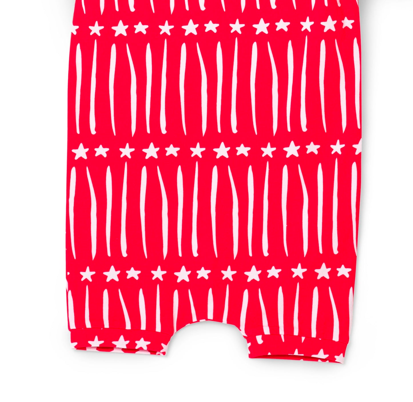 Macacão infantil Rag manga curta com bolso curto RAGS Apparel vermelho tamanho 2T