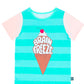 Macacão infantil de manga curta Rag da RAGS Apparel, azul, tamanho 12-18M