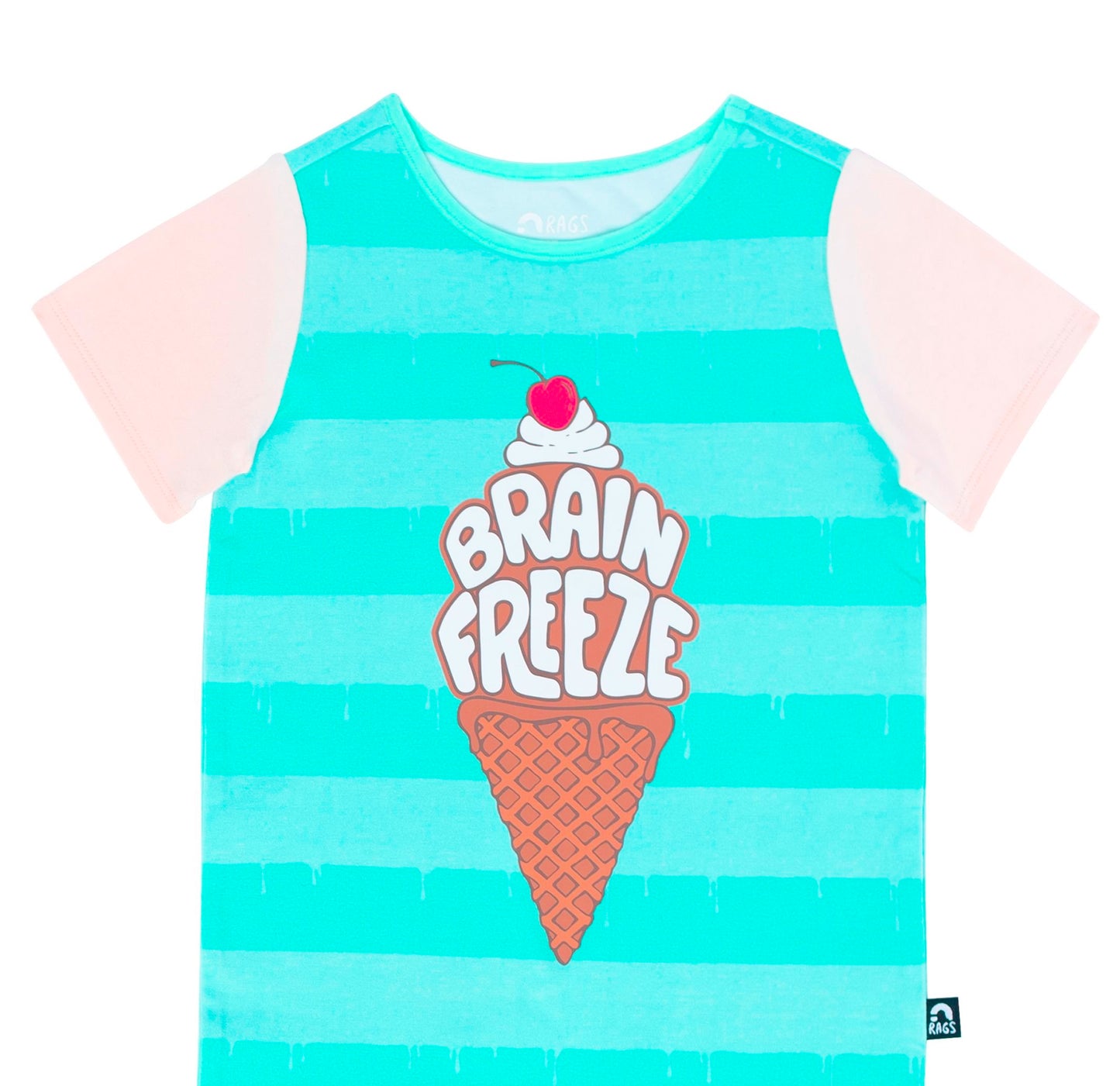 Macacão infantil de manga curta Rag da RAGS Apparel, azul, tamanho 12-18M