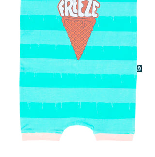 Macacão infantil de manga curta Rag da RAGS Apparel, azul, tamanho 12-18M