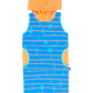 Macacão infantil com capuz e bolso peek da RAGS Apparel, azul, tamanho 12-18 meses