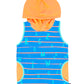 Macacão infantil com capuz e bolso peek da RAGS Apparel, azul, tamanho 12-18 meses