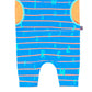 Macacão infantil com capuz e bolso peek da RAGS Apparel, azul, tamanho 12-18 meses