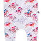 Macacão infantil RAGS Apparel Henley Capri Rag, branco, tamanho 12-18 meses