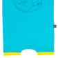 Macacão infantil RAGS Apparel Essentials retrô manga curta azul tamanho 6-12M
