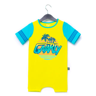 Macacão infantil de manga curta RAGS Apparel, amarelo, tamanho 2T