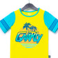 Macacão infantil de manga curta RAGS Apparel, amarelo, tamanho 2T