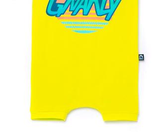 Macacão infantil de manga curta RAGS Apparel, amarelo, tamanho 2T