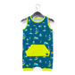 Macacão curto infantil RAGS Apparel com bolso canguru e manga curta, verde, tamanho regular