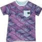 Camiseta infantil RAGS Apparel manga curta raglan arredondada azul tamanho 3 anos