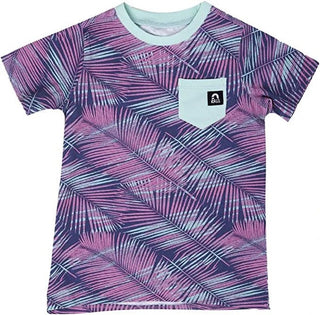 Camiseta infantil RAGS Apparel manga curta raglan arredondada azul tamanho 3 anos