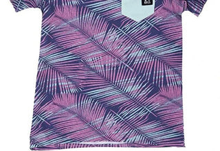 Camiseta infantil RAGS Apparel manga curta raglan arredondada azul tamanho 3 anos