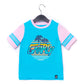 Camiseta infantil retrô RAGS Apparel azul tamanho 2T