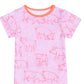 Macacão infantil de manga curta Rag da RAGS Apparel, rosa, tamanho 0-3 meses