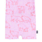 Macacão infantil de manga curta Rag da RAGS Apparel, rosa, tamanho 0-3 meses