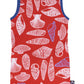 Macacão curto infantil RAGS Apparel, vermelho, tamanho 3-6 meses