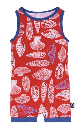 Macacão curto infantil RAGS Apparel, vermelho, tamanho 3-6 meses