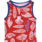 Macacão curto infantil RAGS Apparel, vermelho, tamanho 3-6 meses