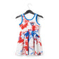 Vestido infantil estilo tank swing da RAGS Apparel, branco, tamanho 3 anos