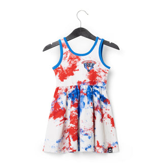 Vestido infantil estilo tank swing da RAGS Apparel, branco, tamanho 3 anos