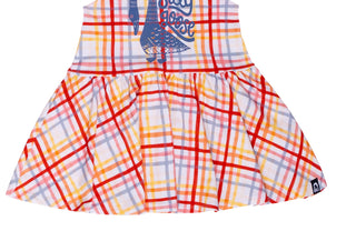 Vestido infantil sem mangas RAGS Apparel com cintura baixa, tamanho 2T, branco