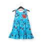 Vestido infantil sem mangas com bolso e botões RAGS Apparel, azul, tamanho 3-4