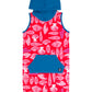 Macacão infantil RAGS Apparel com capuz e bolso canguru, estilo capri, vermelho, tamanho 18-24 meses