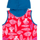 Macacão infantil RAGS Apparel com capuz e bolso canguru, estilo capri, vermelho, tamanho 18-24 meses