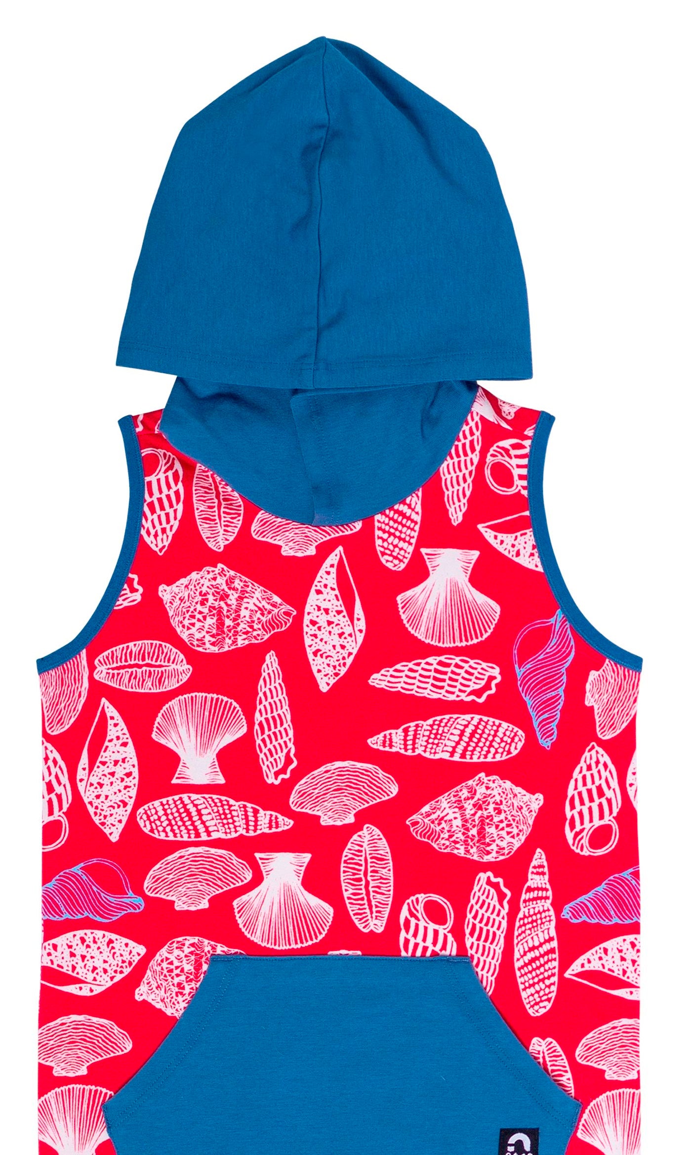 Macacão infantil RAGS Apparel com capuz e bolso canguru, estilo capri, vermelho, tamanho 18-24 meses