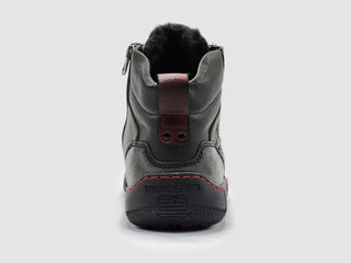 Kcr Group - Men's Comfort Thick Fur-Lined Zip-Up Leather Boots