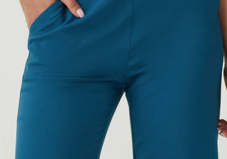 Calça feminina The Side Slit Azul Tamanho Grande