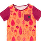 Macacão infantil de manga curta com bolso RAGS Apparel, laranja, tamanho 12-18M