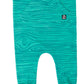 Macacão infantil RAGS Apparel com capuz e bolso canguru, manga curta, verde, tamanho 2T