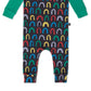 Macacão infantil Henley Rag manga longa RAGS Apparel preto tamanho 3-6 meses