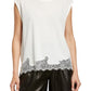 rag & bone Lace Trim Muscle Tank in White  Size Medium