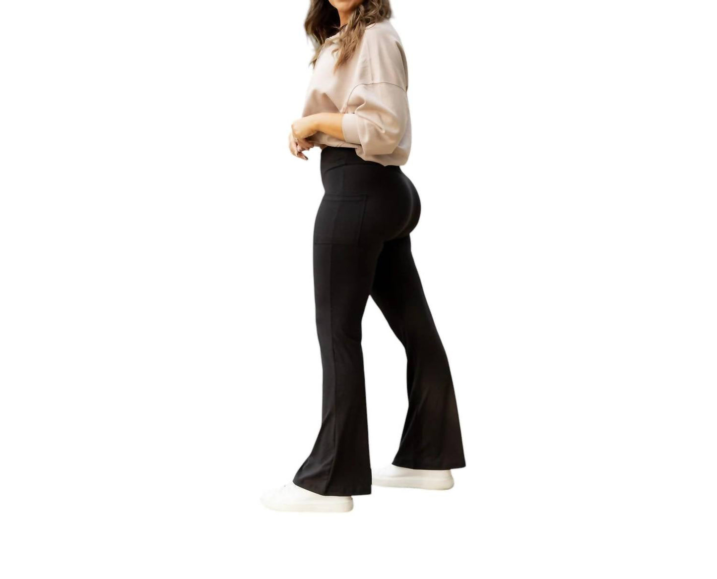 Julia Rose - Liz Crossover Bootcut Leggings with Pockets