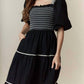 Peach Love - Katie Smocked Fall Midi Dress