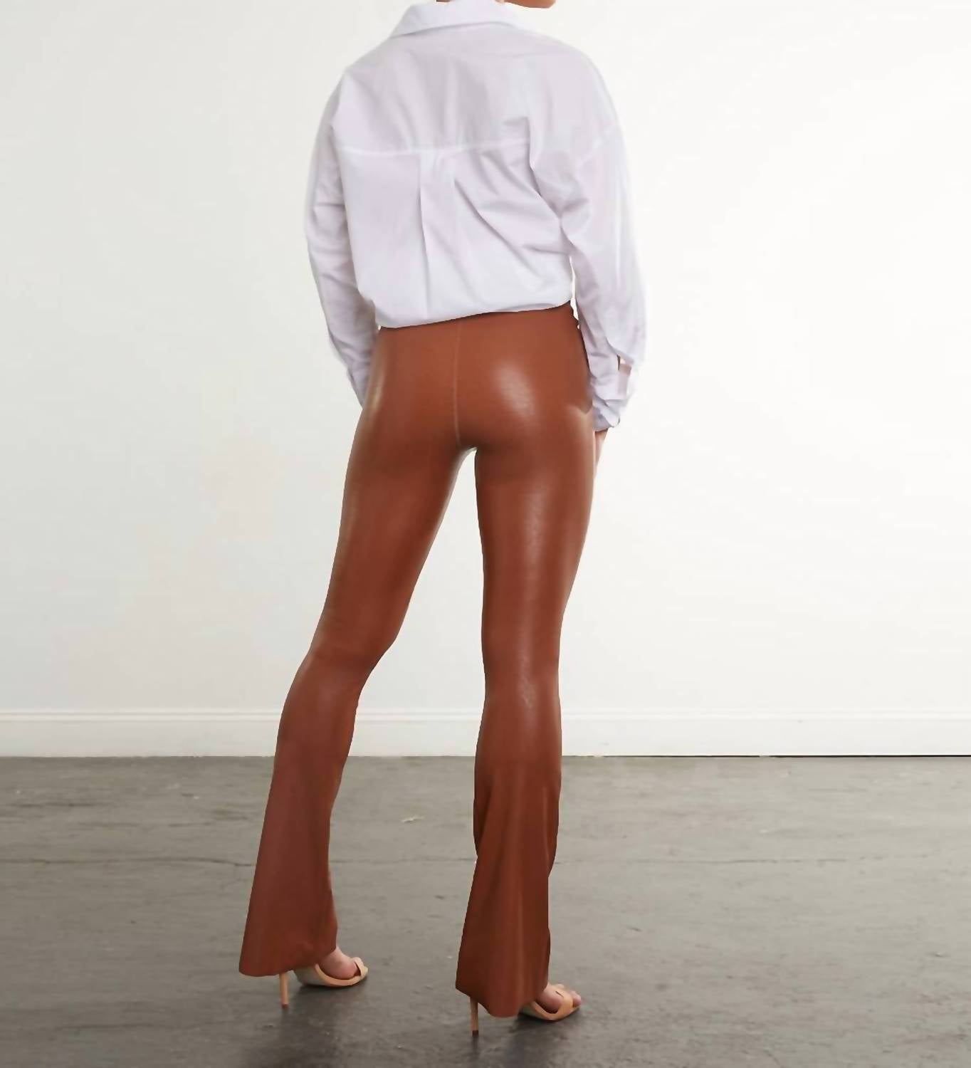 Commando - Faux Leather Flared Leggings