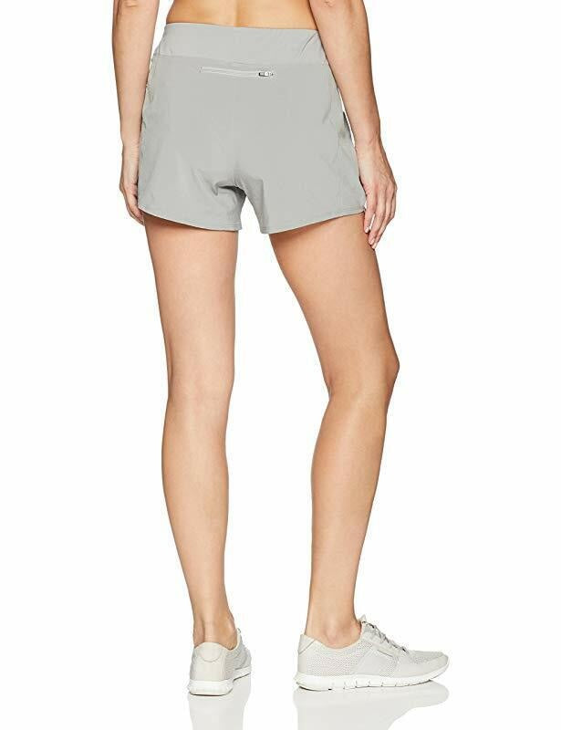 Shorts Mizuno Feminino Running Phoenix 4" Quadrado Cinza Griffin