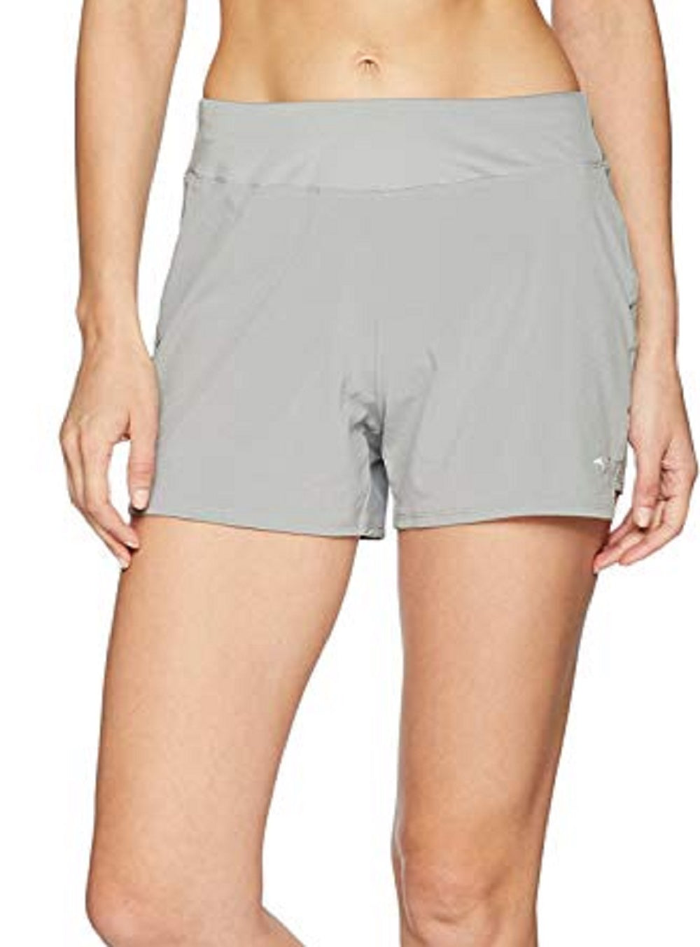 Shorts Mizuno Phoenix 4 Square Feminino Corrida Griffin Cinza Tamanho Grande