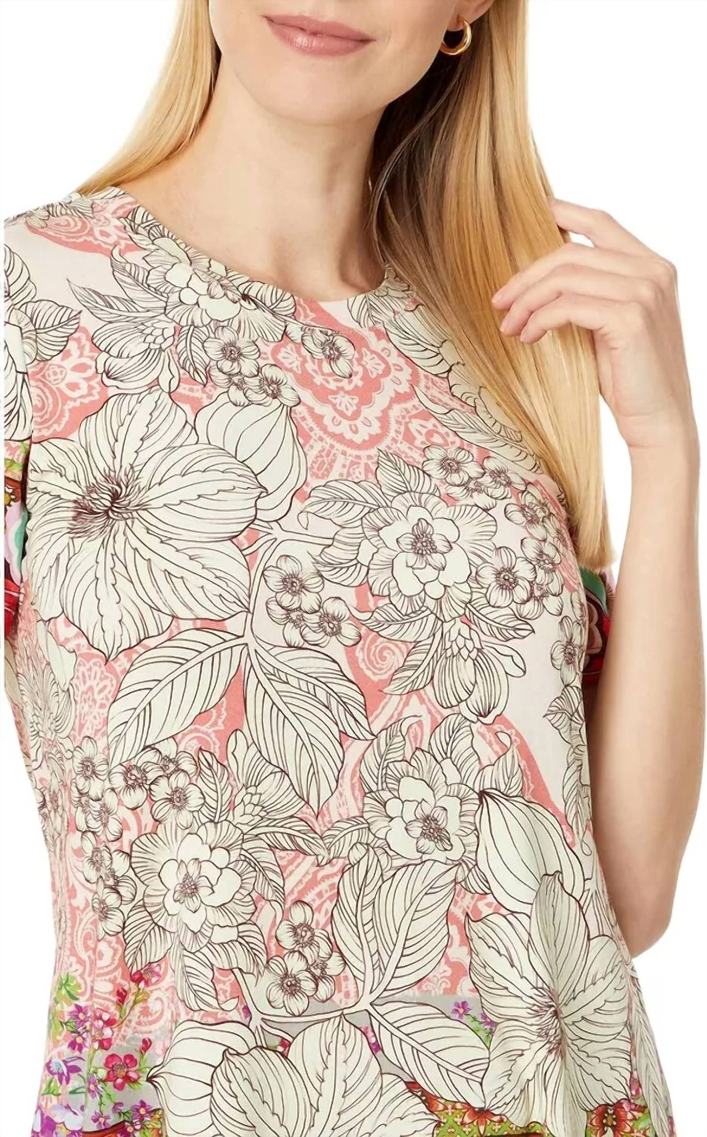 Johnny Was - Jaine Favorite Short Sleeve Crew Neck Swing Tee