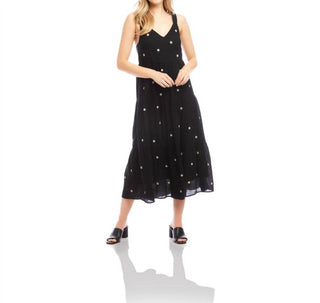 Karen Kane - Sleeveless Embroidered Tiered Midi Dress