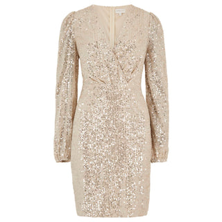 Apricot - Sequin X-Over Bodycon Dress