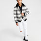 Men's Loki Fleece Collar Plaid Jacket - White