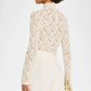 Enza Costa - Puckered Lace Long Sleeve Mockneck