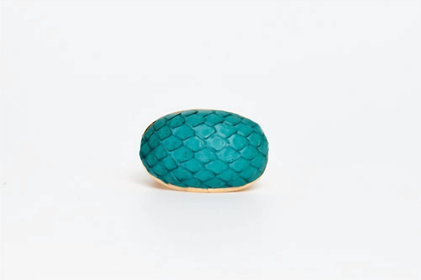Avenue Chic - Women's Exotic Leather Dome Ring