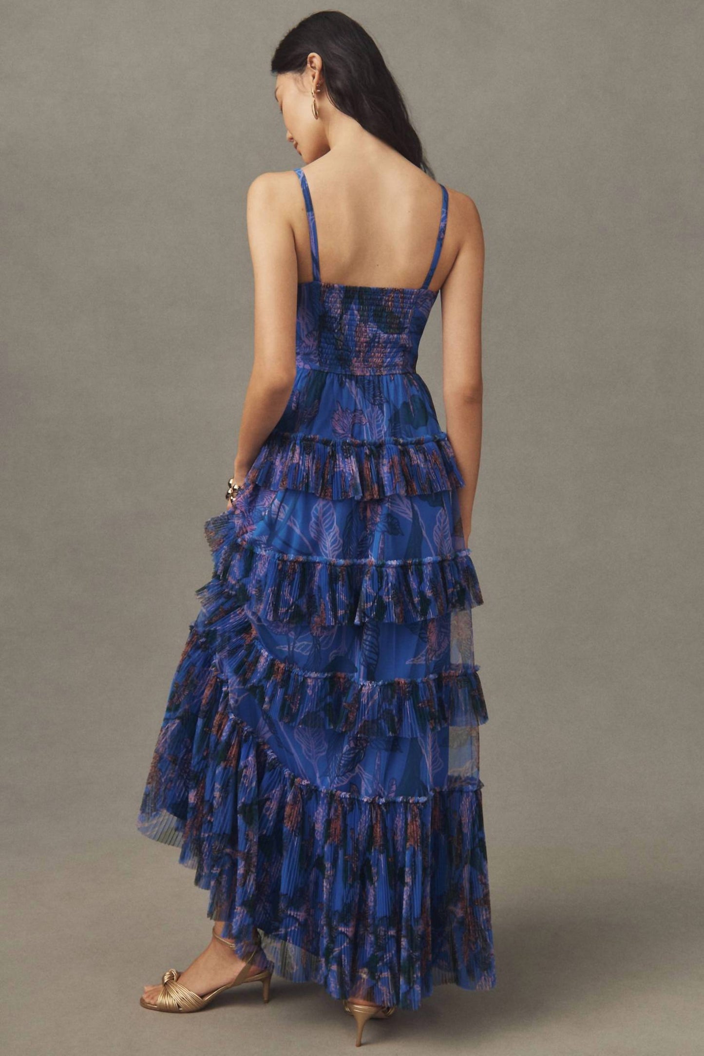 Hutch - Women's Freya V Neck Tiered Ruffle Gown