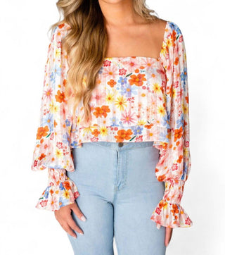 Buddylove - Blusa Curta Fluida Flora
